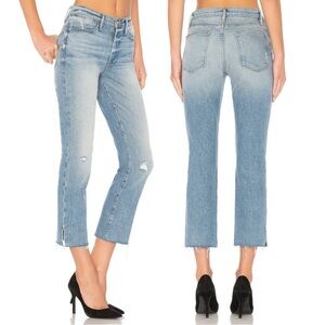 FRAME Denim Le High Straight Cropped Jeans